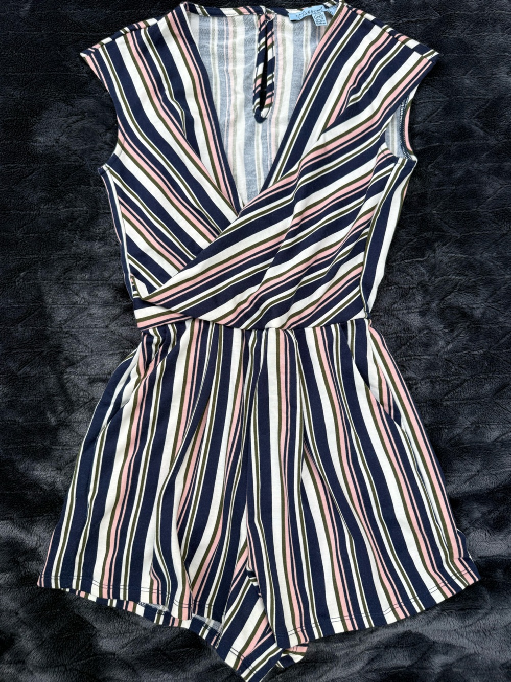 Striped Twist-Front Romper XXS (girls 12/14)